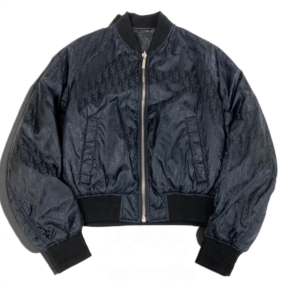 j13 【極美品】DIOR Homme ボンバージャケット オブリーク リバーシブル 46サイズ ブラック ポリエステル100％ メンズ 男性用k02i