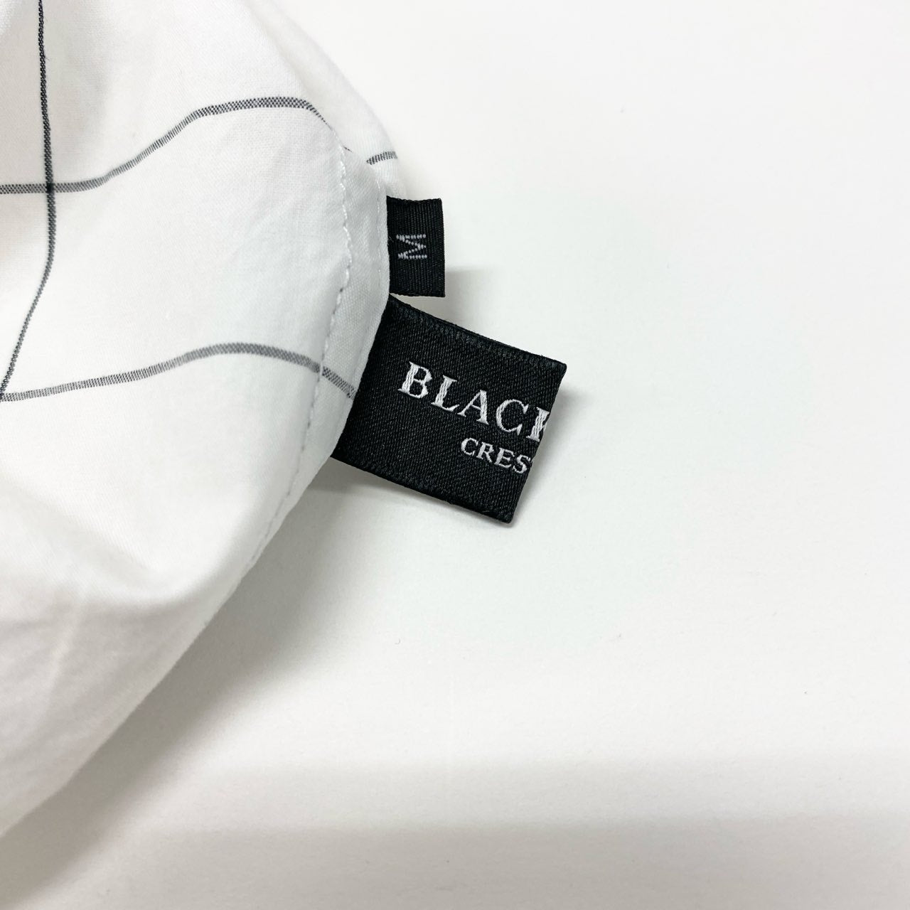 81j8 BLACK LABEL CRESTBRIDGE ブラックレーベルクレストブリッジ 長袖シャツ チェックシャツ 胸元ロゴ刺繍  51M14-513-02 Mサイズ ホワイト ブラック メンズo07t