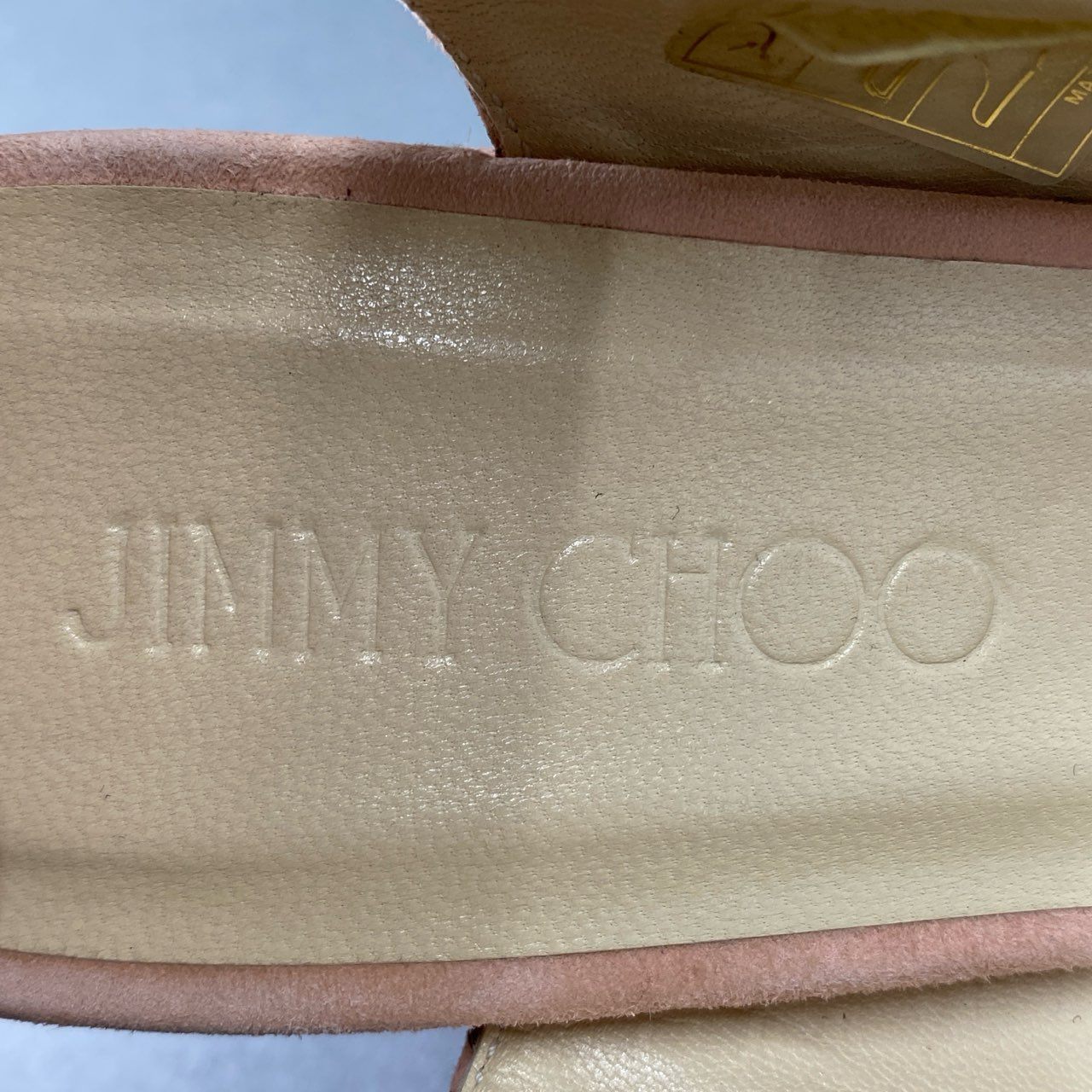 2f26 JIMMY CHOO ジミーチュウ スター刺繍デザイン オープントゥ サンダル パンプス サイズ37 ピンク レディース 女性用 靴