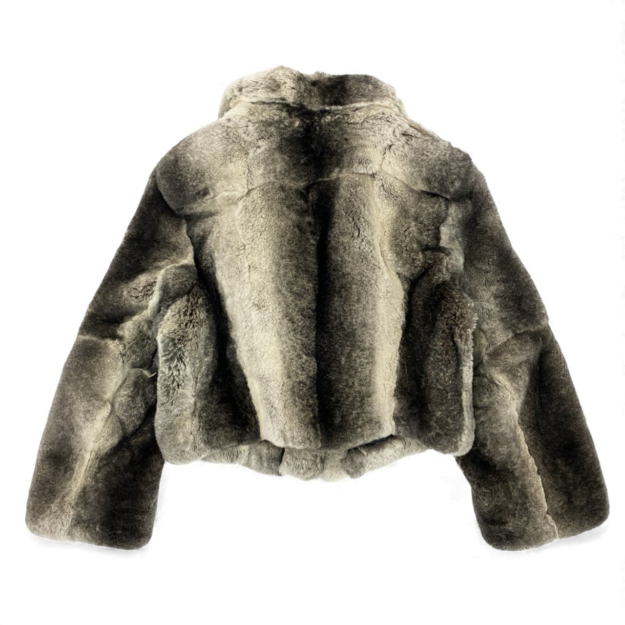 10k11 Theory luxe セオリーリュクス レッキスラビット リアルファージャケット ファーコート アウター サイズ38 グレー系 レディース 女性用k02i