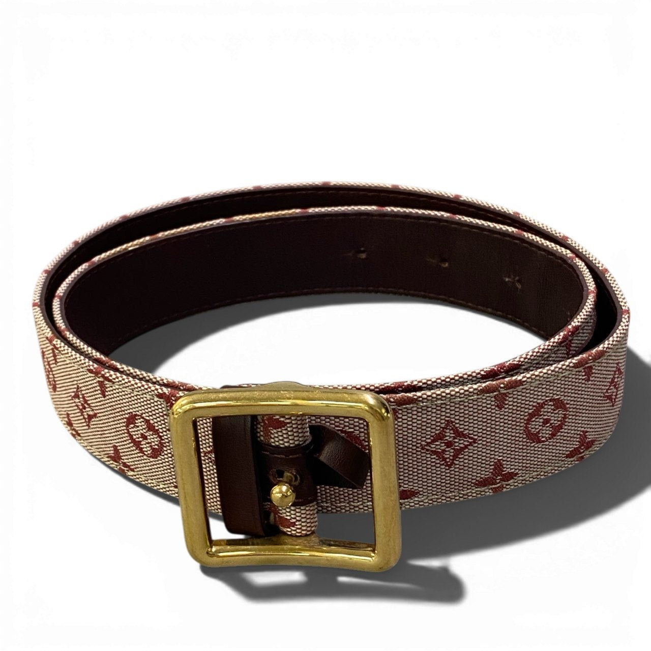 b17 LOUIS VUITTON ルイヴィトン ミニサンチュール80 モノグラム キャンバスベルト 80/32 ピンク レディースta1