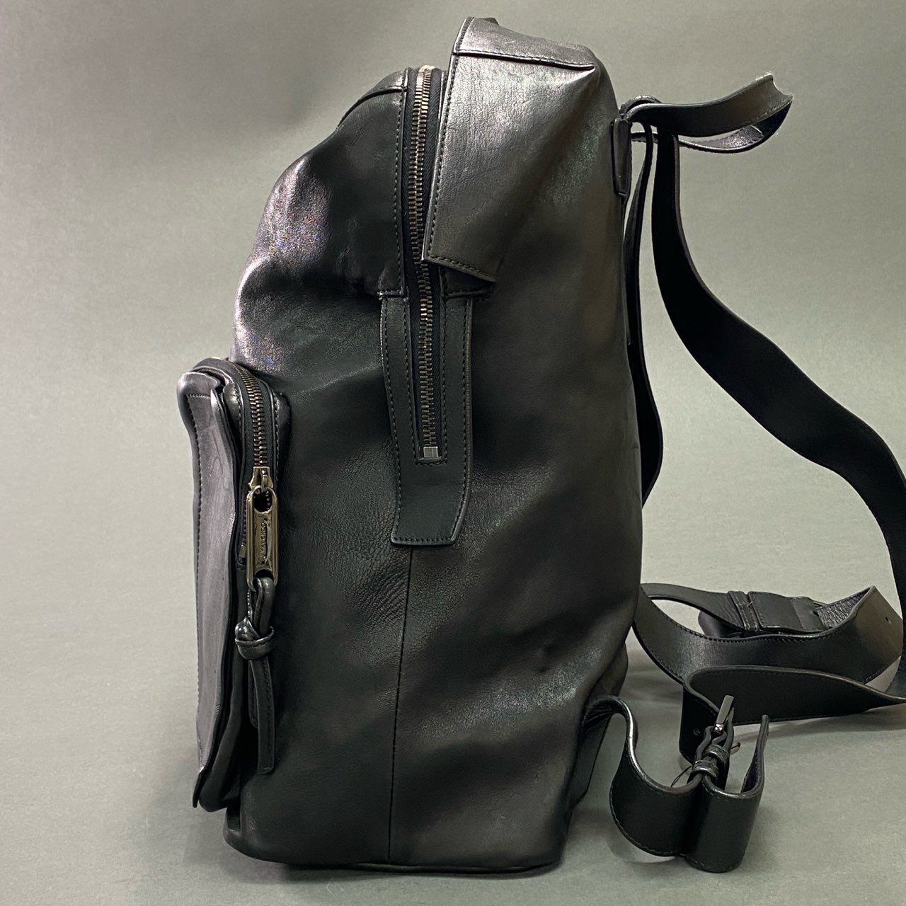 Ba27 JIMMY CHOO ジミーチュウ Lennox レノックス リュックサック バックパック ブラック レザー