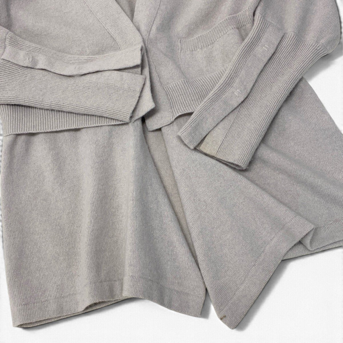 i27 BRUNELLO CUCINELLI カシミヤニットカーディガン レイヤードデザイン Vネック Mサイズ アイボリー カシミヤ100％ レディース 女性用u02t
