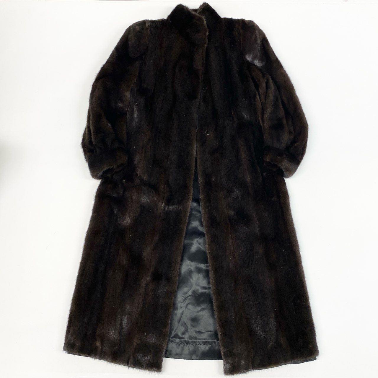 70l1《本毛皮》 デミバフミンク ミンクコート 超ロングコート 120cm ミンクファー MINK FUR free ブラウン系u02t