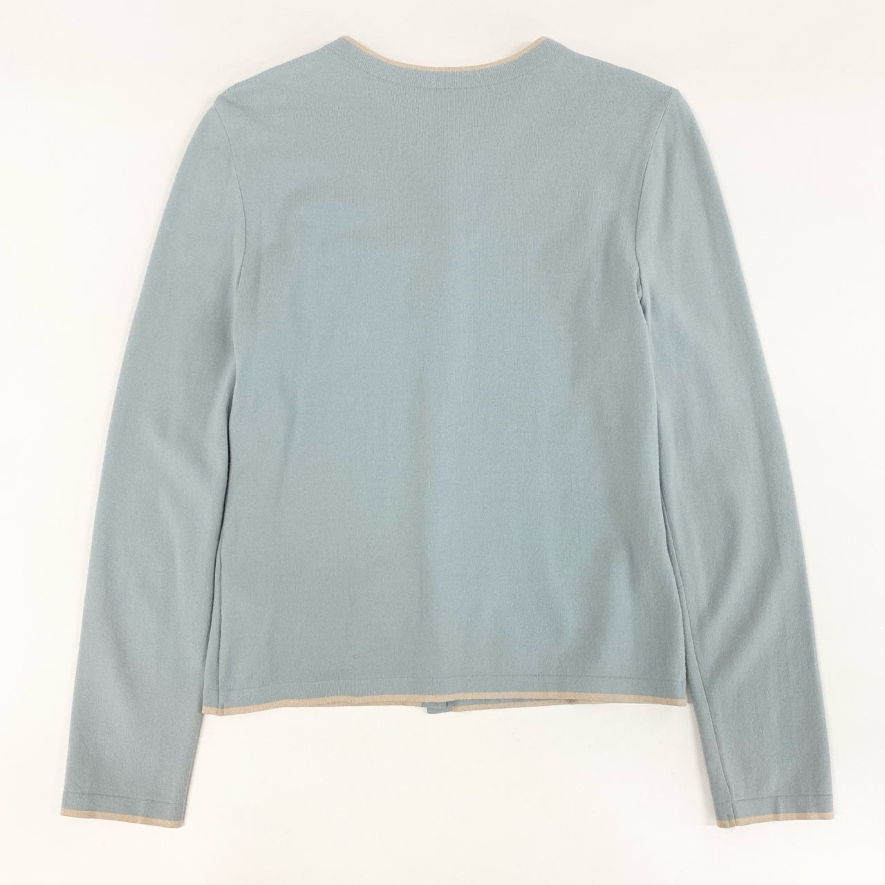 35d7 《新品タグ付き》 FOXEY NEW YORK フォクシー ニューヨーク アッパーイーストサイド ニットカーディガン ボレロカーディガン トップス 32350 サイズ38 ライトブルー ベージュ レディース 日本製