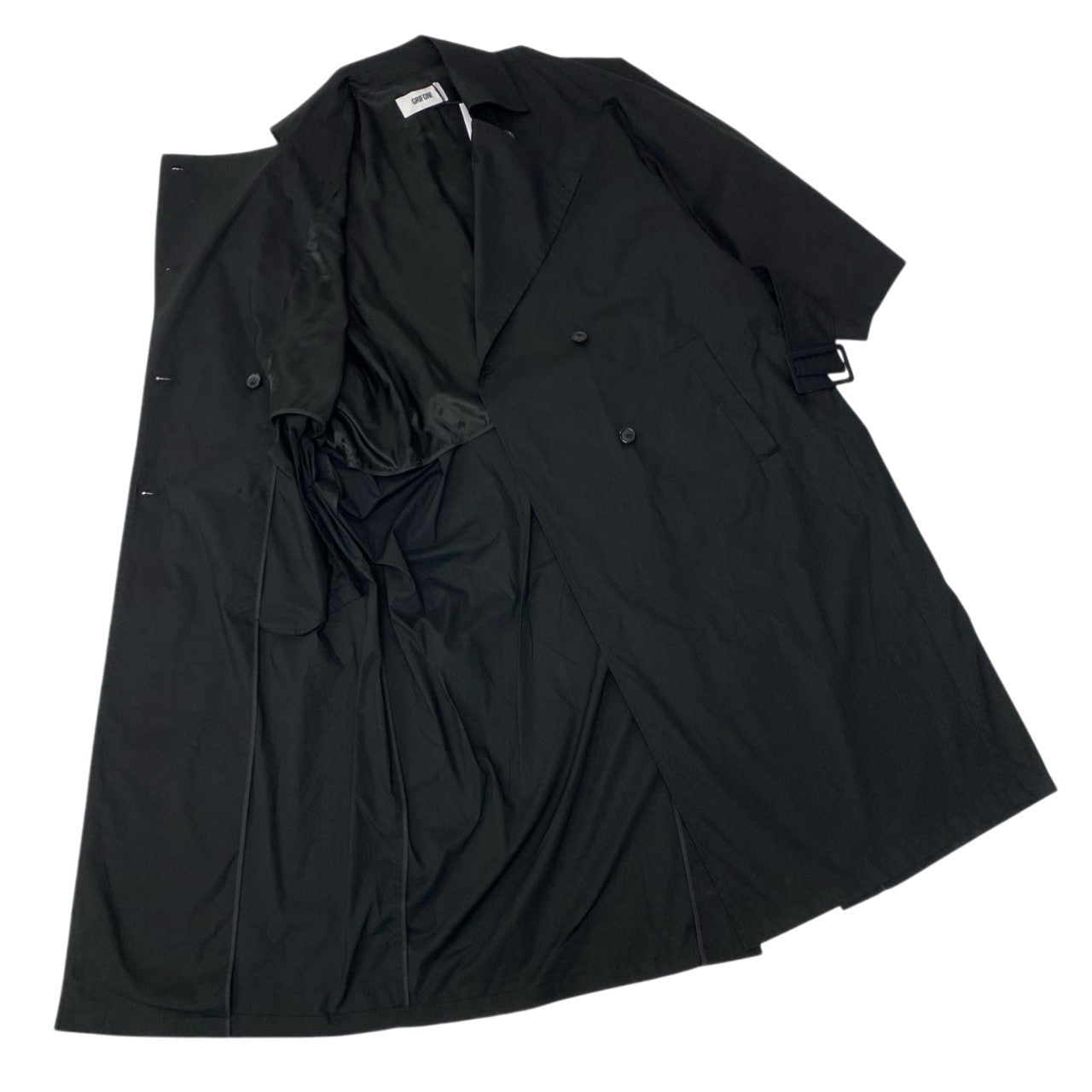12c7 【未使用】定価8万円 GRIFONI グリフォーニ オーバートレンチコート サイズ38 ブラック レディース 女性用 コート AP STUDIOk02i