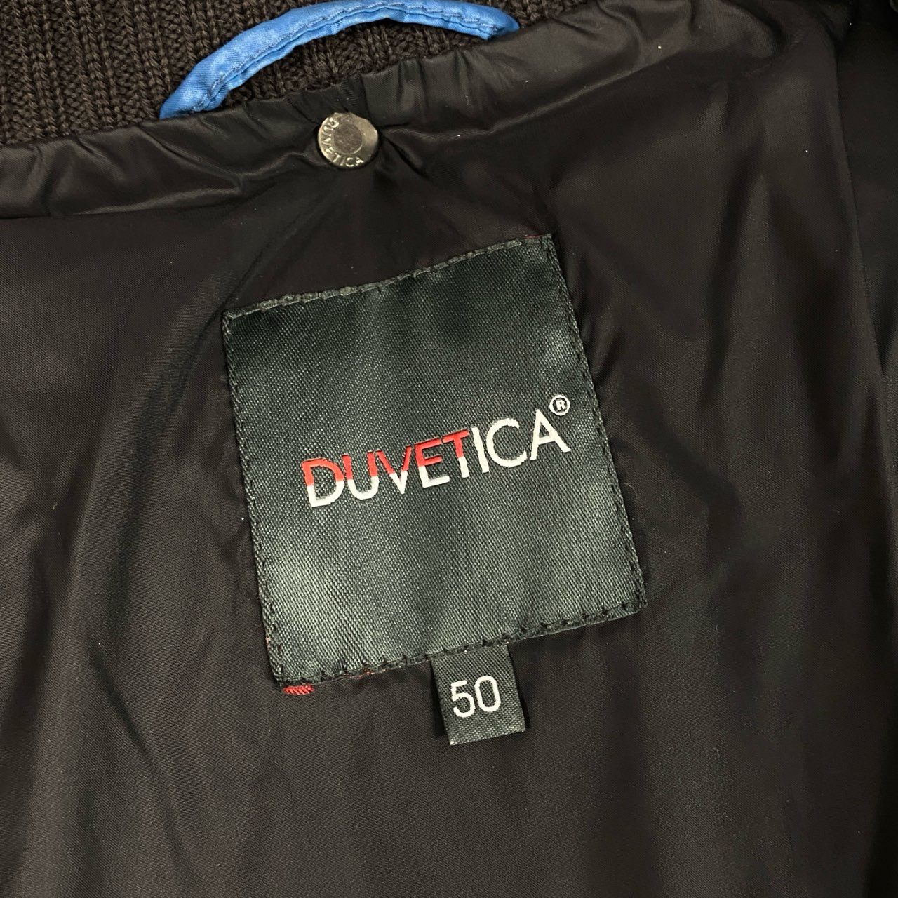 7L5 DUVETICA デュベティカ Polluce ダウンジャケット ナイロン ダブルジップ アウター 400.02-1001R 50サイズ ブルー メンズu02t