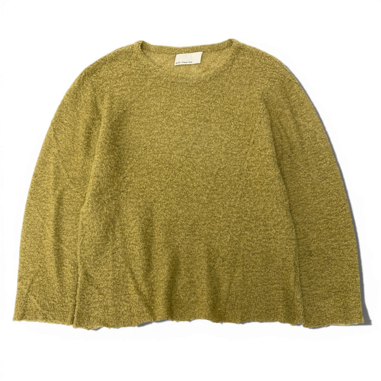 77b27 pet-tree-kor ペットツリーコア ニット セーター トップス 46 イエロー系 メンズu02t