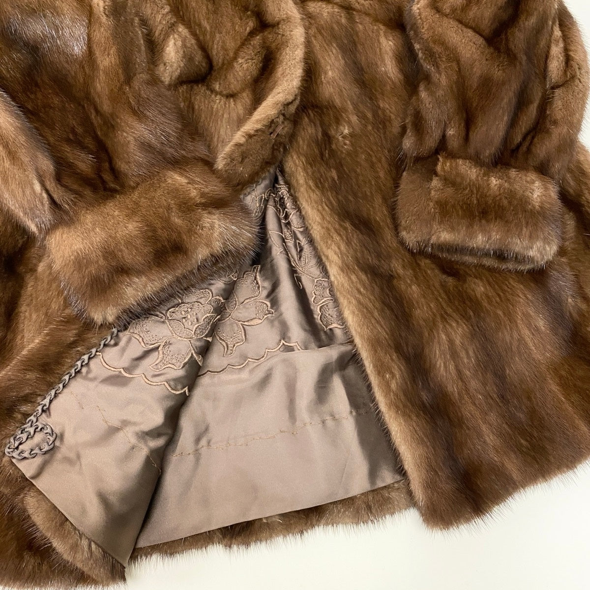 6g13 SAGA MINK サガミンク 銀サガ ミンクコート パステルミンク 最高級本毛皮 ライトブラウン系 MINK FUR レディースu02t