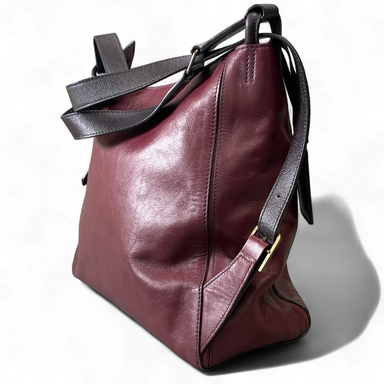ak18 MOTHERHOUSE マザーハウス ヨゾラ L ショルダーバッグ リュック A4 ワインレッド レザーk02i
