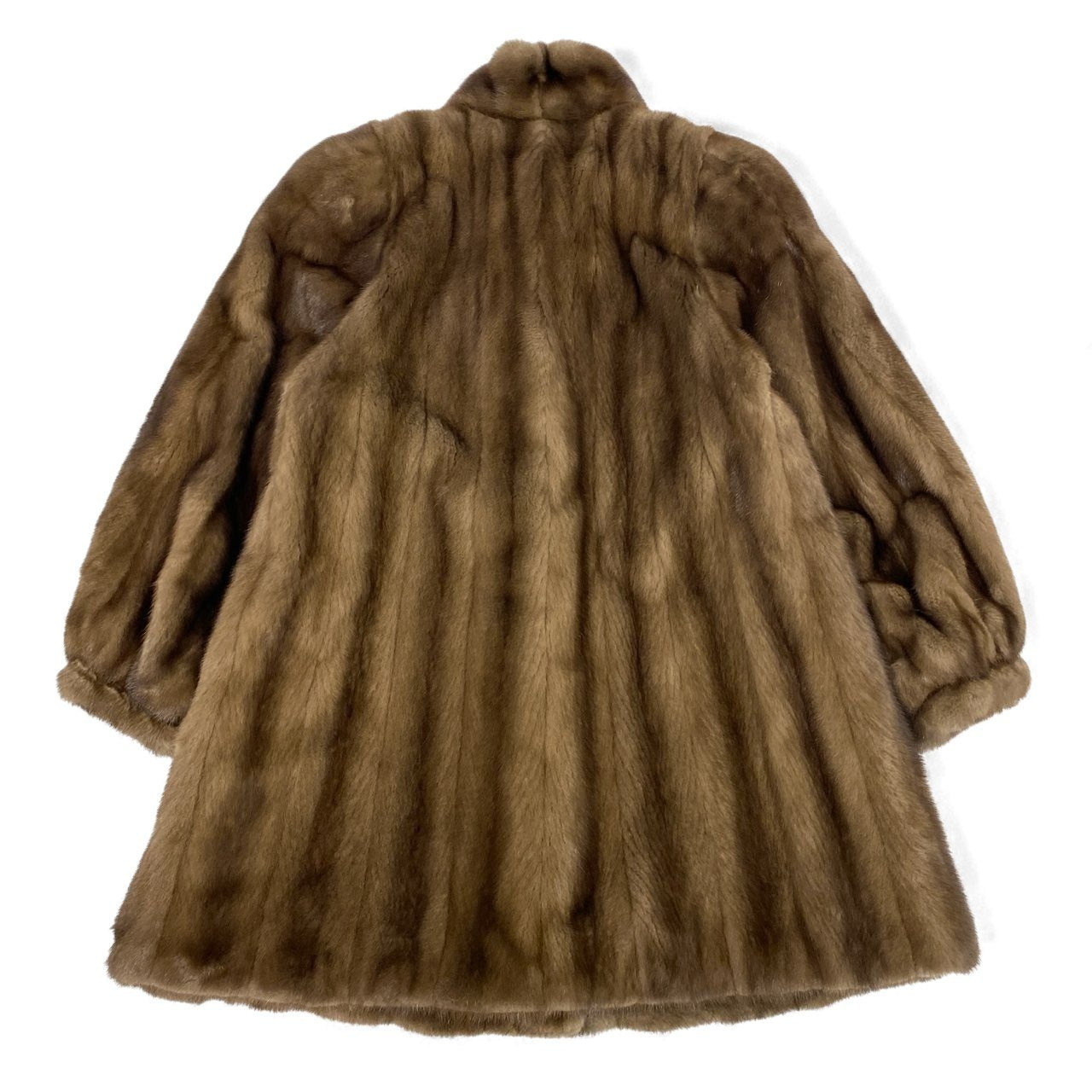 14L1 carven furs カルヴェン ファー デミバフミンク セミロングコート ブラウン 最高級本毛皮 MINK FUR リアルファーt18r