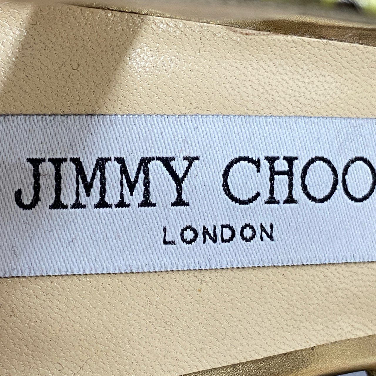 11f11 《美品》 JIMMY CHOO ジミーチュウ パイソンレザー切替 サンダル パンプス サイズ36 1/2 マルチカラー レディース 女性用 靴