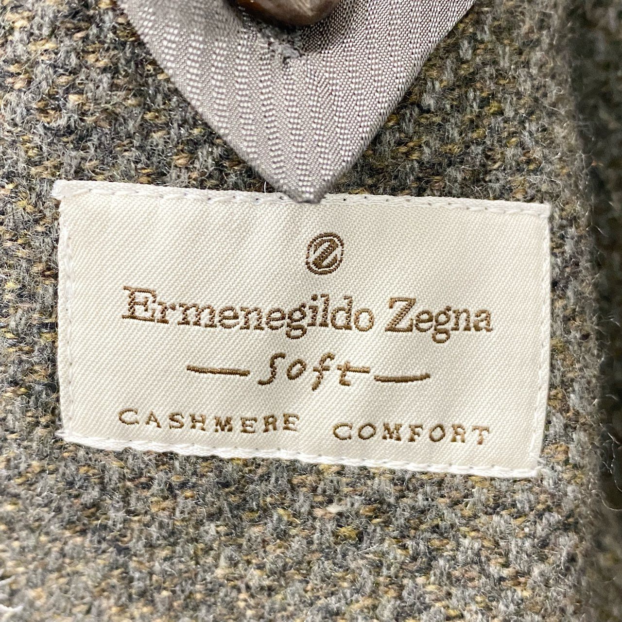 12b19 Ermenegildo Zegna エルメネジルドゼニア CASHMERE COMFORT テーラードジャケット 46 グレー系 カシミヤ100％ メンズu02t