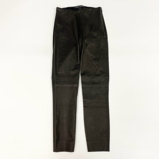 49i11 【美品】 RALPH LAUREN ラルフローレン レザーパンツ ラムレザー タグ付き スキニーパンツ ボトム レディース 女性用 12Y0101 0 ブラックu02t