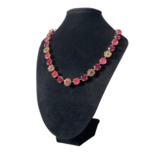 h11 ⑧ 《美品》 Mariana マリアナ 天然石 × クリスタル ビジュー ピンク アクセサリー ジュエリー アンティークt18r