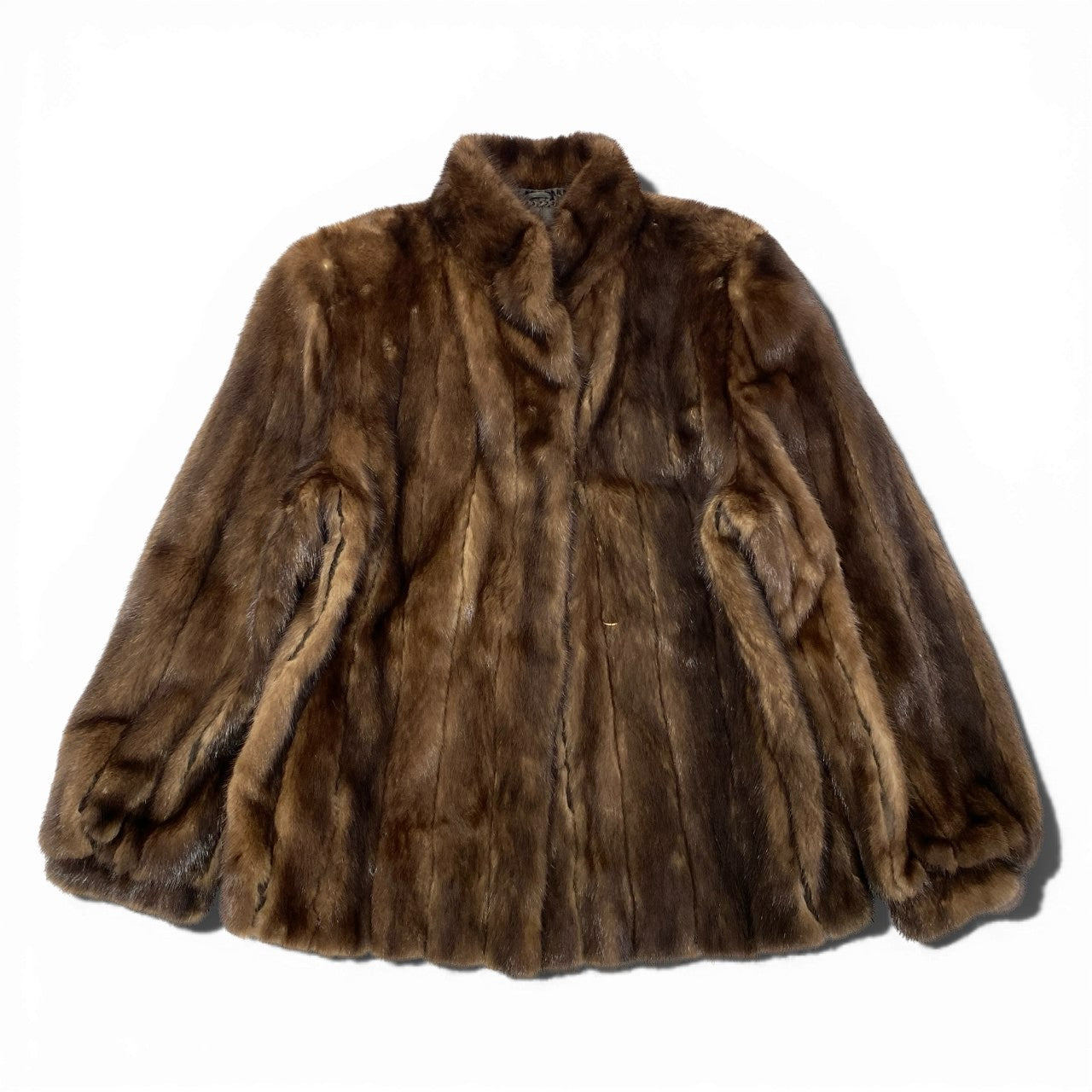 7a27 Partina パルティナ デミバフミンク ファーコート サイズF ブラウン 本毛皮 Mink Fur Coatt18r