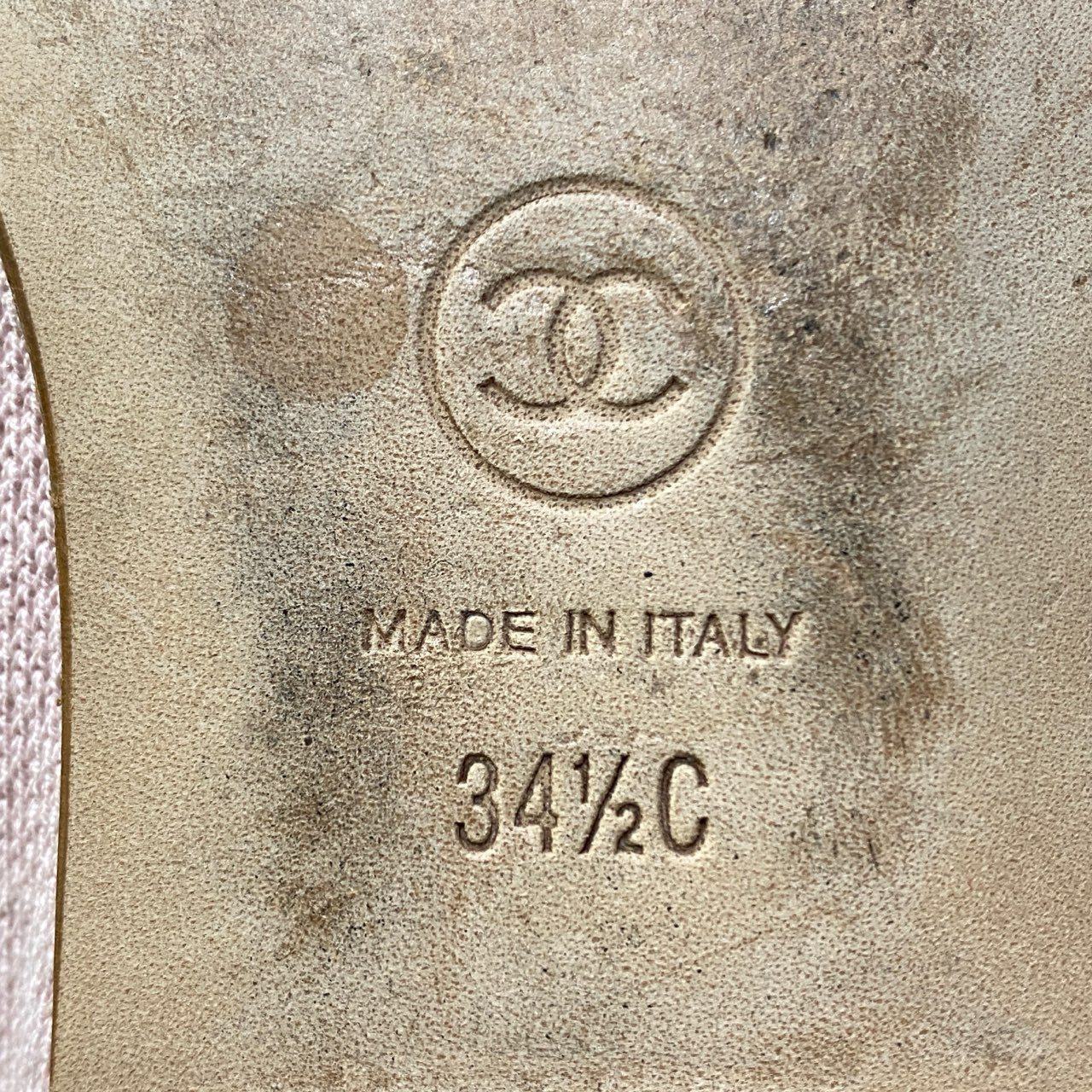 2a23《美品》 CHANEL シャネル ココマーク バレリーナ フラットシューズ G33411 サイズ34 1/2 ピンク バレエシューズ パンプス 箱付t18r