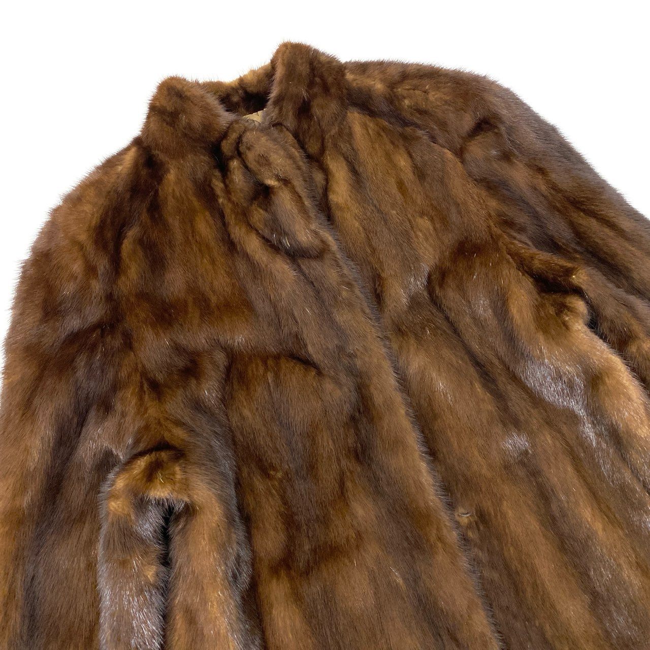 26L5 SAGA MINK サガミンク 金サガ デミバフミンク ファーコート サイズ11号 ブラウン 最高級本毛皮 MINK FUR 裏地刺繍t18r