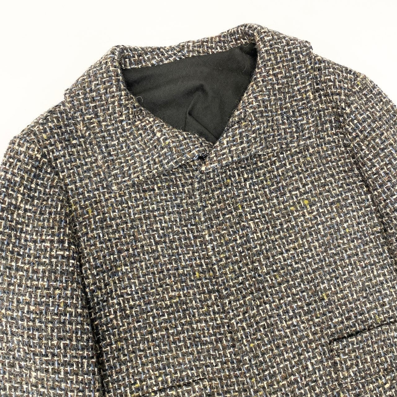 7d24 【美品】Y’s YOHJI YAMAMOTO ワイズ ヨウジヤマモト ツイードジャケット ハイネック ショート丈 アウター 日本製 2サイズ マルチカラー レディース 女性用k02i