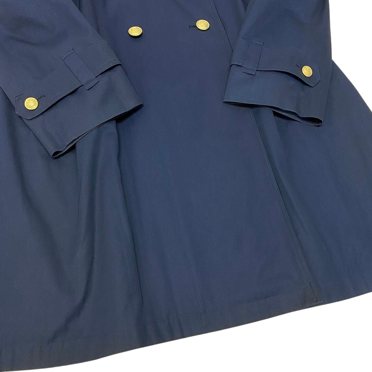61g4 BURBERRYS バーバリー トレンチコート ロングコート 金ボタン サイズ9 ネイビー レディース 女性用o07t