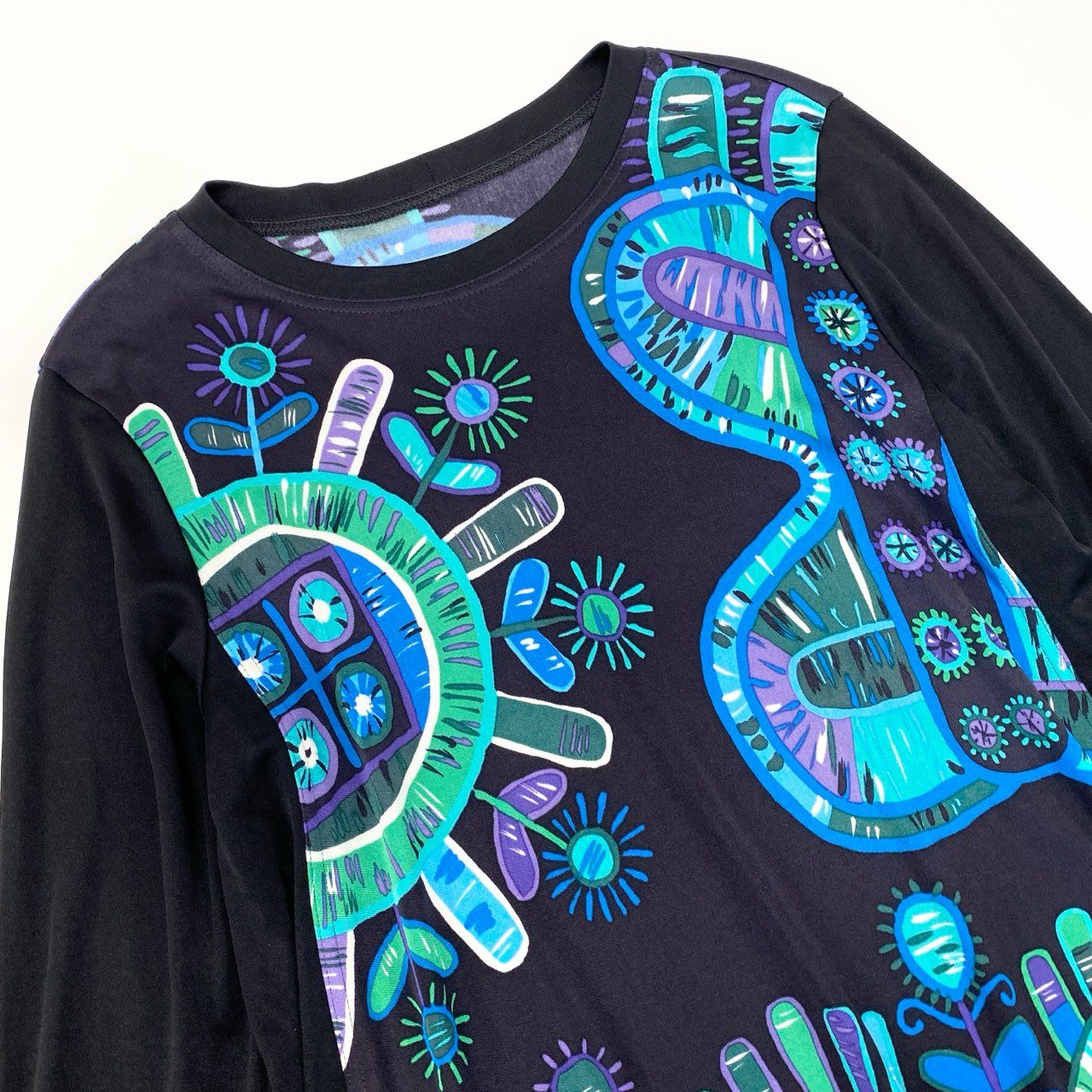 26k27 TOKUKO 1er VOL トクコプルミエヴォル ロングスリーブ チュニックワンピース 総柄プリント レディース 女性用 9 マルチカラー  トリアセテート100％u02t