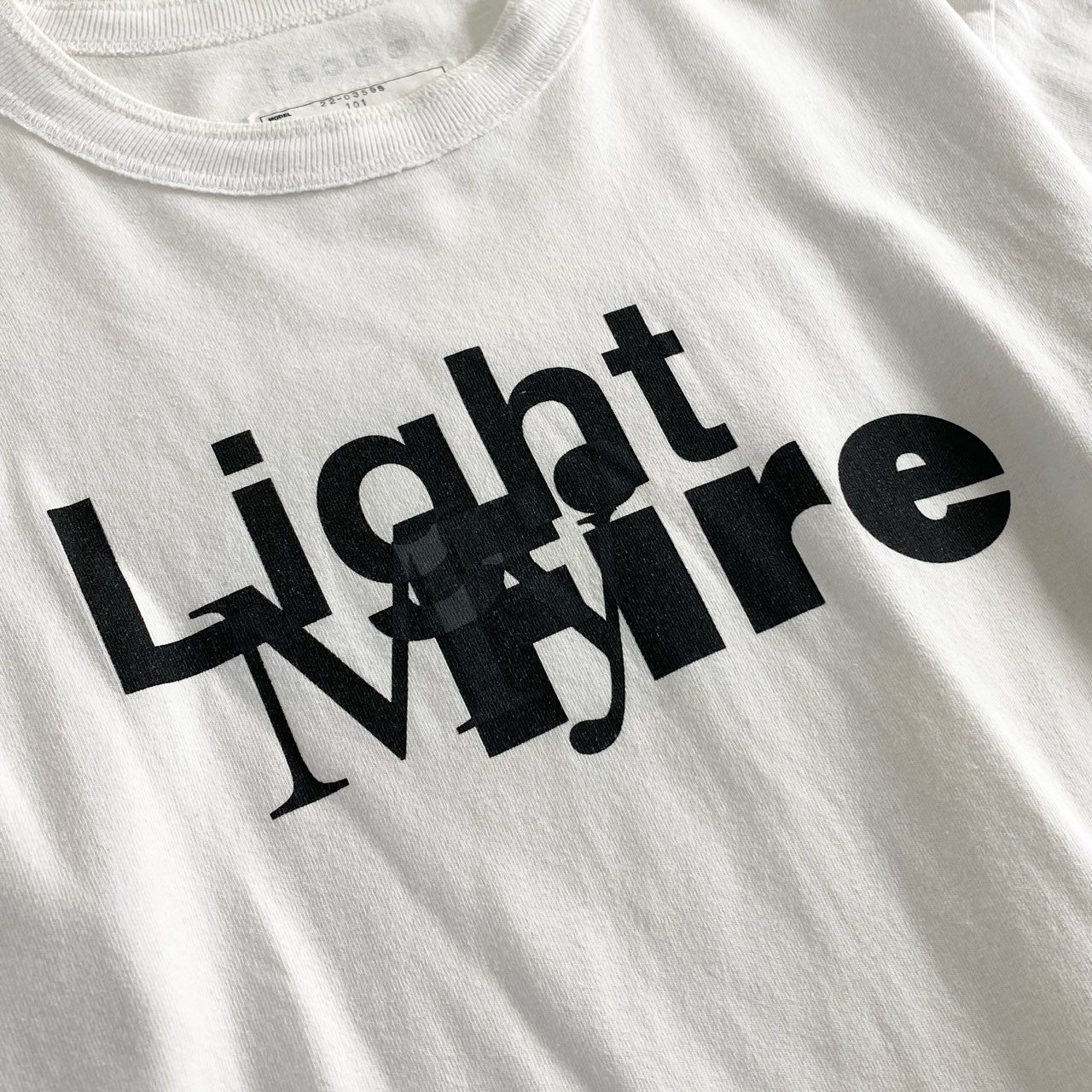 59e11 sacai サカイ 22SS Light my fire クルーネック プリント Tシャツ 半袖 22-0359S 3 ホワイト コットン