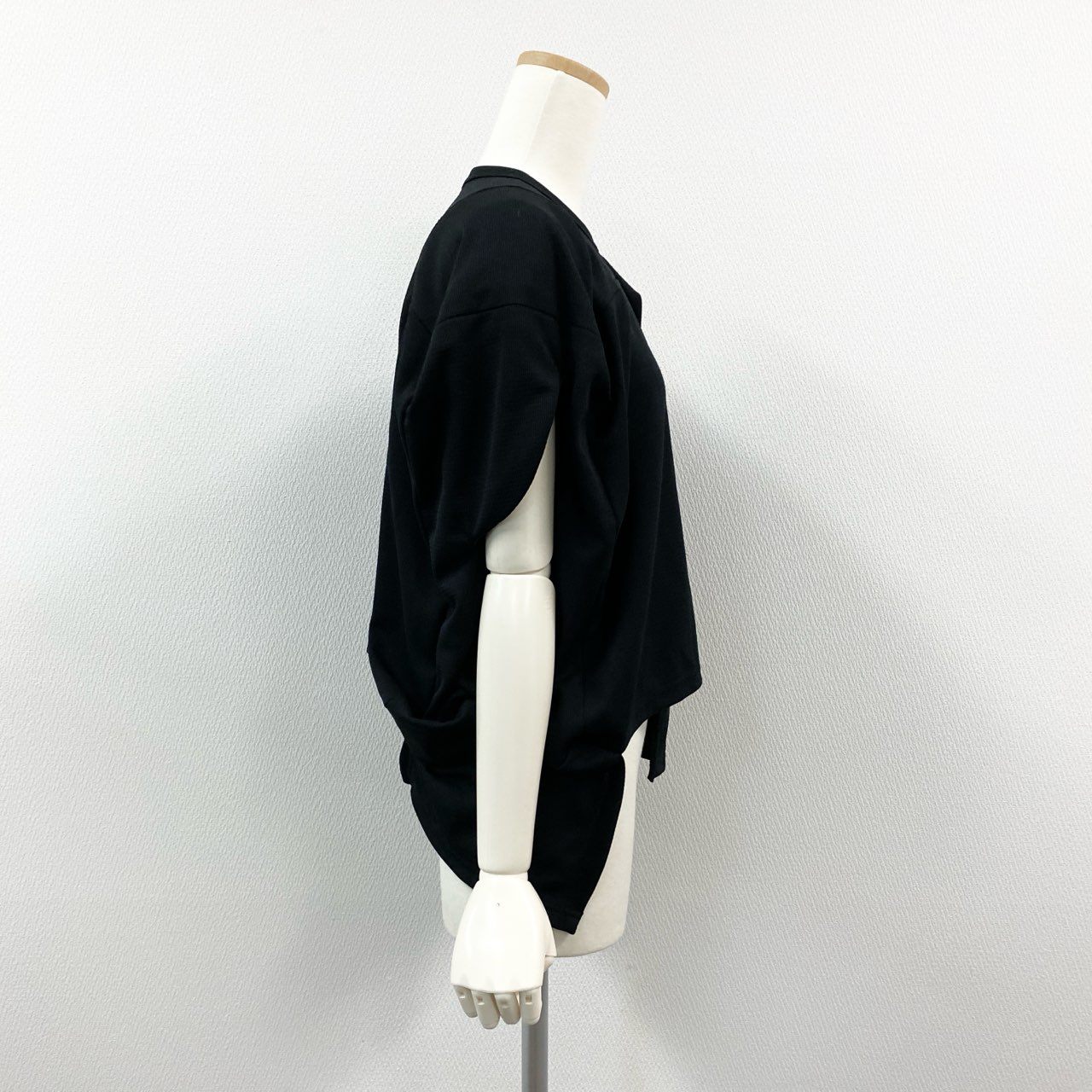 82a29 COMME des GARCONS コムデギャルソン 変形カットソー パッチワーク トップス 日本製 AD2023 GL-T018 Sサイズ ブラック ポリエステル100％ レディースo07t