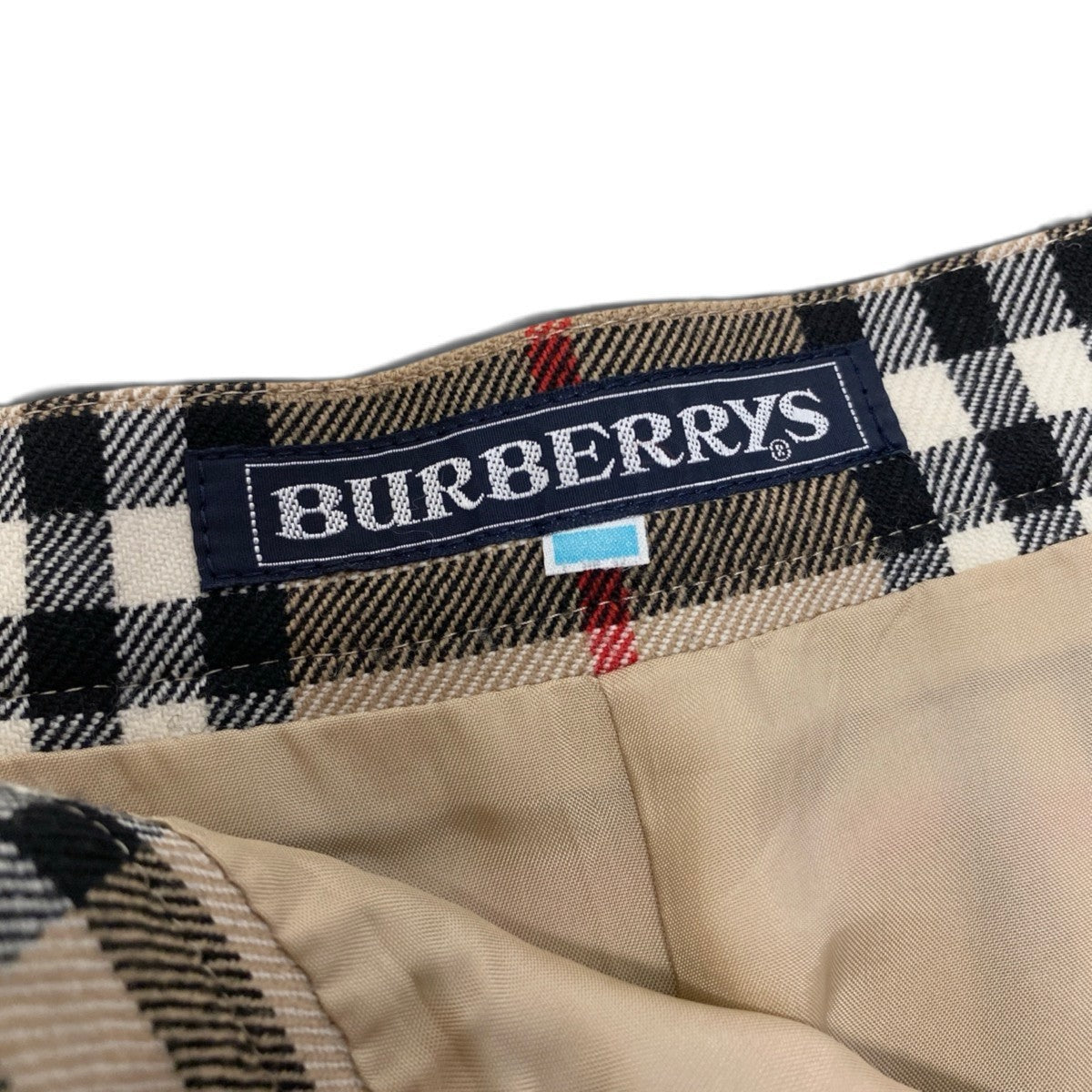 30j4 BURBERRYS バーバリーズ プリーツスカート ノバチェック ウールスカート 13BRサイズ ベージュ ウール100％ レディース 女性用u02t