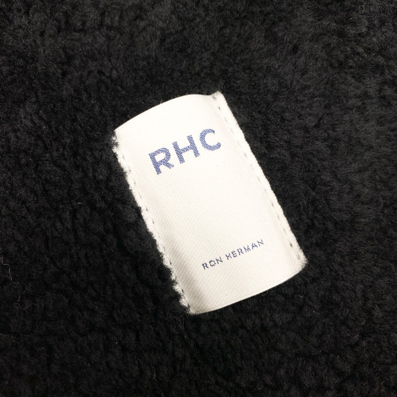 58k22《未使用保管品》 ロンハーマン ＲＨＣ アールエイチシー  ボンバージャケット ムートンジャケット レザー羊革 裏ボア メンズ 紳士服 M ブラックu02t