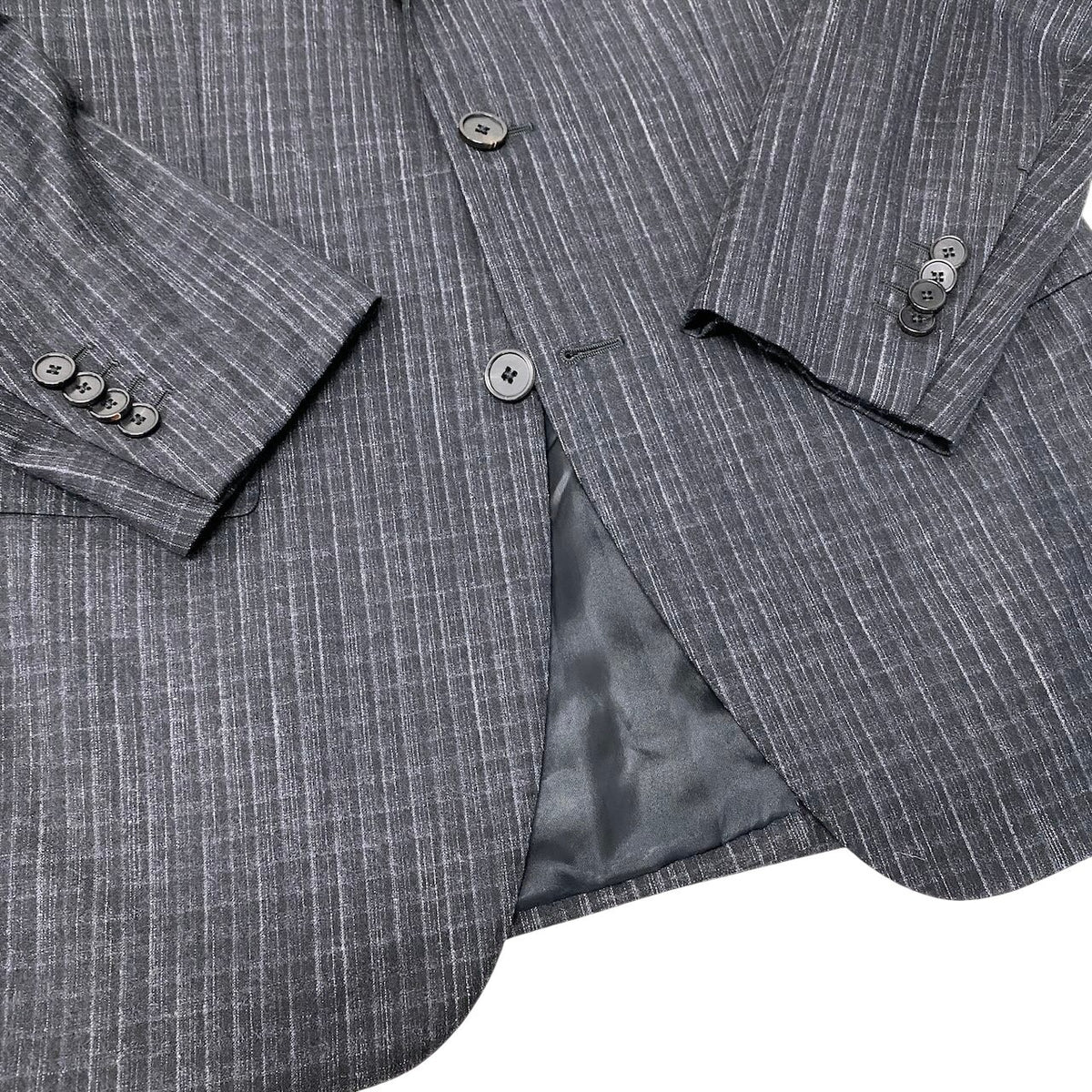 45j15 LOUIS VUITTON ルイヴィトン セットアップ シングルスーツ 2B LVロゴ 48 グレー メンズ 紳士服o07t