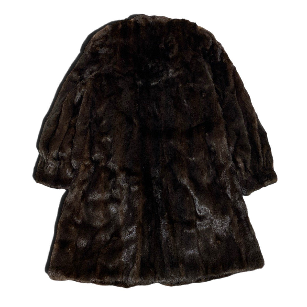 30j7 TOGU マホガニーミンク ロングコート サイズ13 ブラウン 本毛皮 Mink Fur Long Coat リアルファーt18r