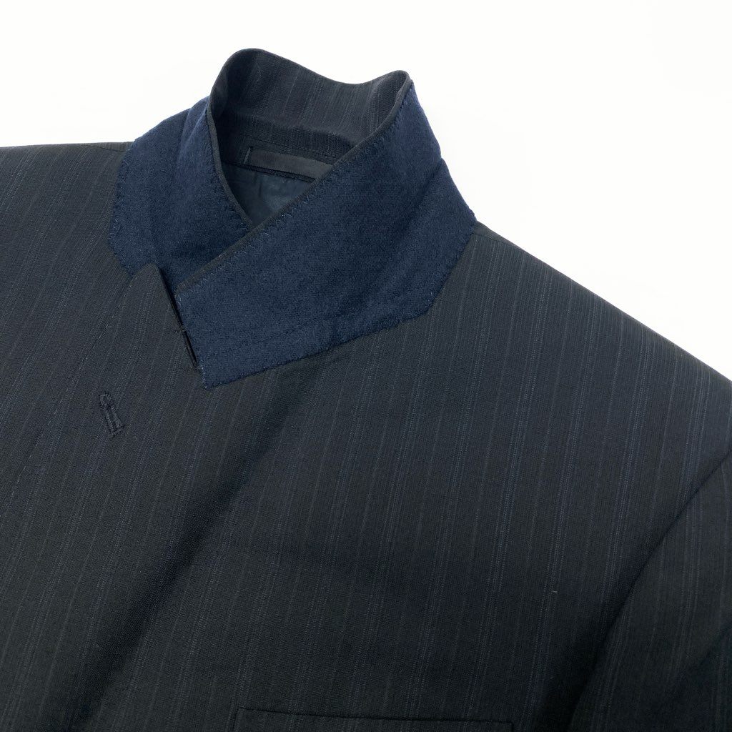 54l28 Burberrys バーバリーズ スーツセットアップ テーラードジャケット スラックスパンツ ストライプ 94-84-165 AB4 ネイビー ウール100％ メンズ 男性用o07t