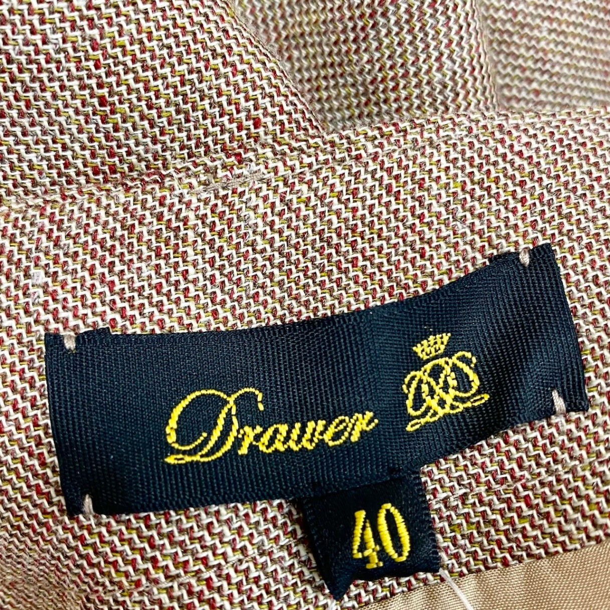 2h16 【美品】 Drawer ドゥロワー 21SS シャークスキンフレアスカート ロングスカート リネン混 6524-299-1545 サイズ40 ベージュ レディースu02t