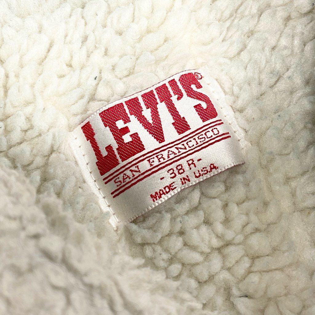 11l24 Levi`s リーバイス 96年製 90`s デニムボアジャケット USA製 vintage 706080216 38R インディゴブルー メンズ 紳士服o07t