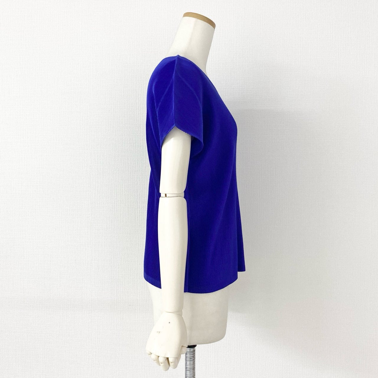 67d12-4 PLEATS PLEASE ISSEY MIYAKE プリーツプリーズ イッセイミヤケ 日本製 PP01FK342 プリーツ半袖カットソー ショートスリーブ トップス 03 ネイビー MADE IN JAPAN