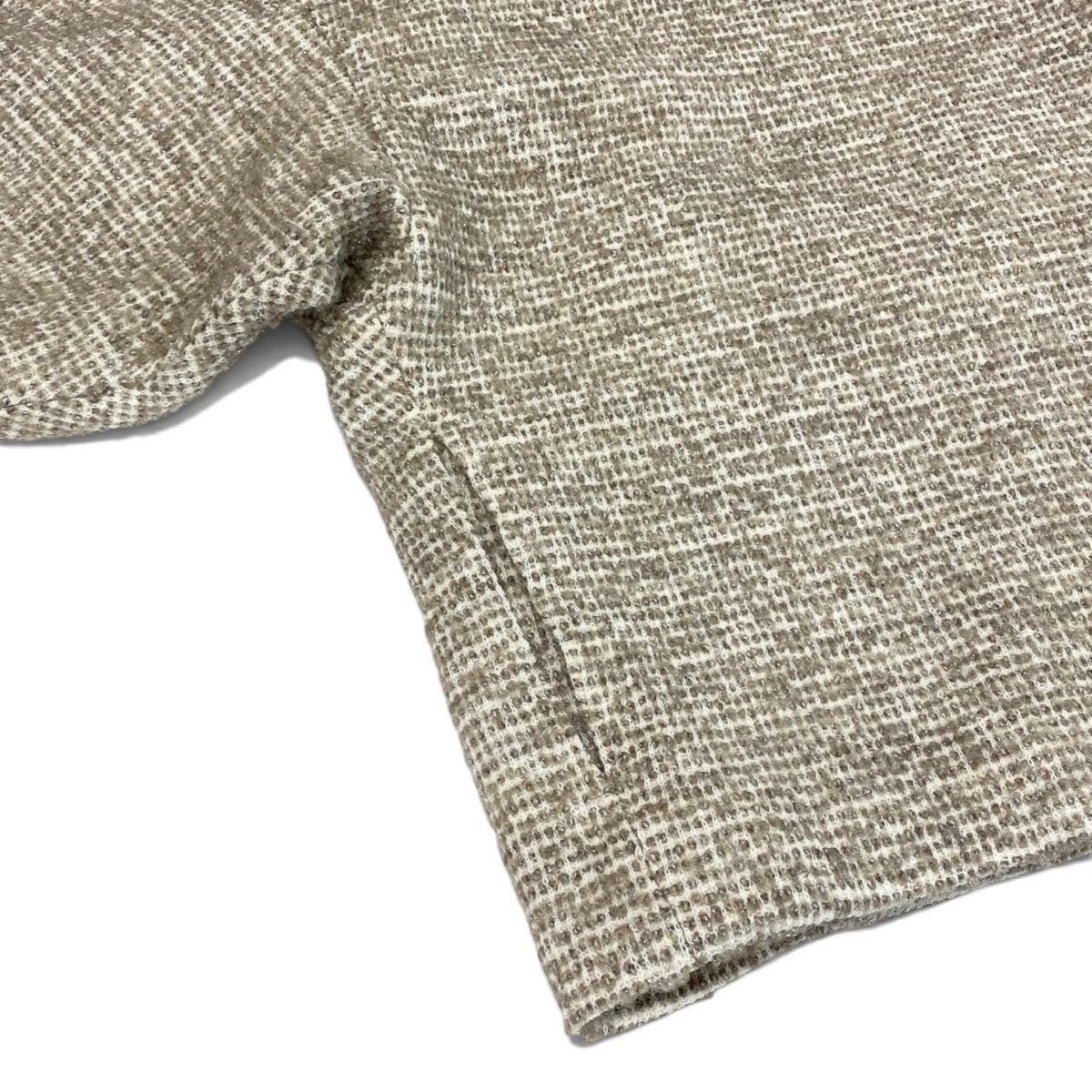19i30 【極美品】Leilian レリアン ツイードジャケット ノーカラージャケット 日本製 13+サイズ ベージュブラウン レディース 女性用u02t