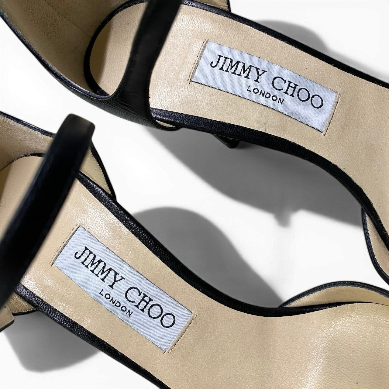 Ad2 【未使用】JIMMY CHOO ジミーチュウ MARNY 85 レザーパンプス サイズ39 ブラック レディースta1