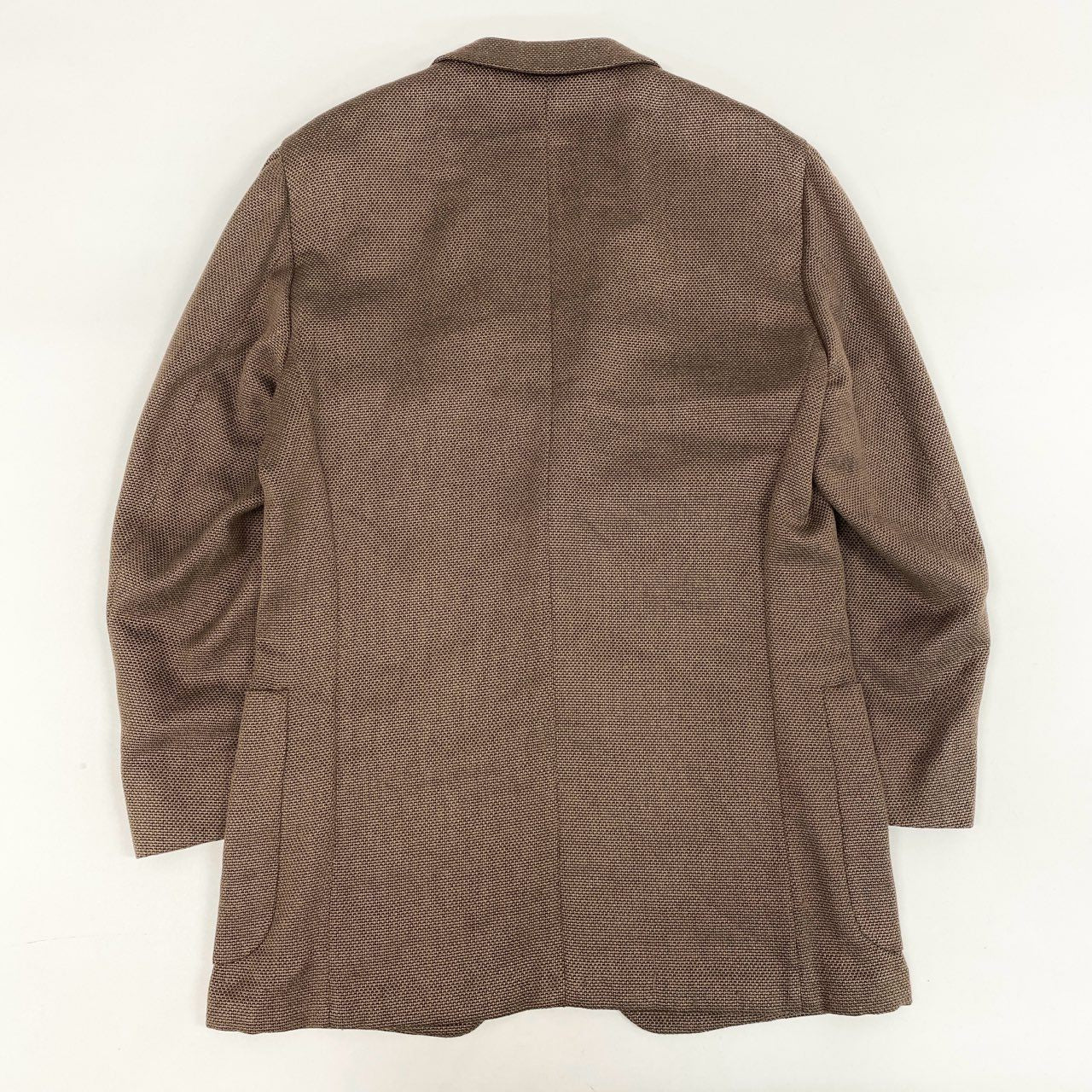 72i3 Ermenegildo Zegna エルメネジルドゼニア Soft テーラードジャケット ブレザー 背抜き ビジネス フォーマル 大きいサイズ 52 XLサイズ相当 ライトブラウン メンズo07t