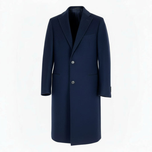 30a9 TOMORROWLAND トゥモローランド Loro Piana ロロピアーナ生地 チェスターコート サイズ46 ネイビー ビジネス フォーマル スーツt18r