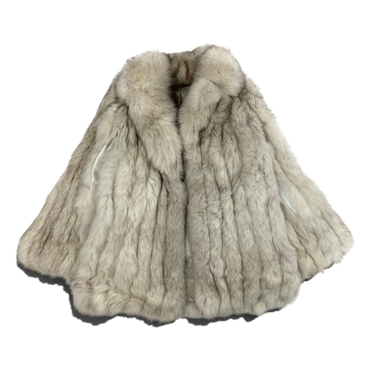 24j7 ブルーフォックス ファーコート サイズF ホワイト 本毛皮 Blue Fox Fur Coat リアルファーt18r