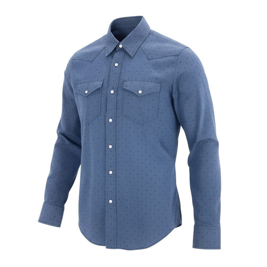 51b12 LOUIS VUITTON ルイヴィトン ロングスリーブシャツ ウエスタンシャツ モノグラム スナップボタン XXSサイズ ネイビー メンズ 男性用u02t