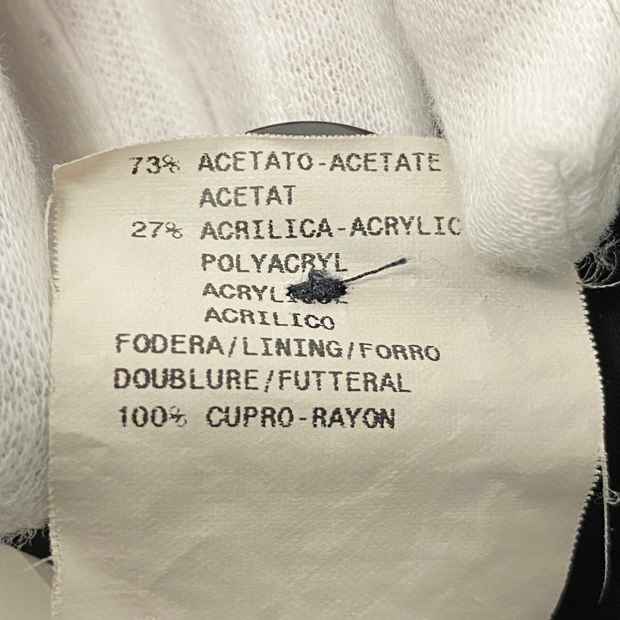 50g4 EMPORIO ARMANI エンポリオアルマーニ テーラードジャケット  総柄 サイズ44 ブラック レディース フォーマルo07t