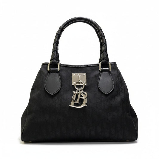 h29【美品】Christian Dior ラブリー トロッター トートバッグ ブラック レディース 女性用ta1