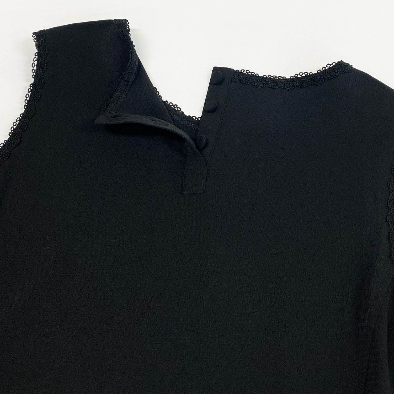 41k26 《美品》 TOKUKO 1er VOL トクコプルミエヴォル ノースリーブワンピース ロープ刺繍 スパンコール レース装飾 裾チュール レディース 女性用 9 ブラックu02t