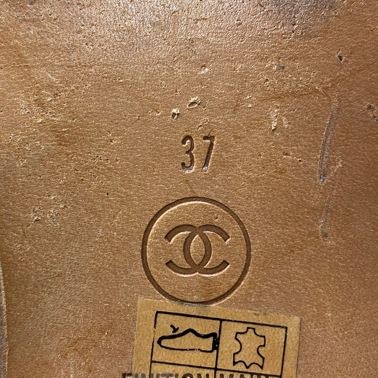 e19 CHANEL シャネル バイカラー ゴールドプレート レザーローファー サイズ37C レディース シューズk02i