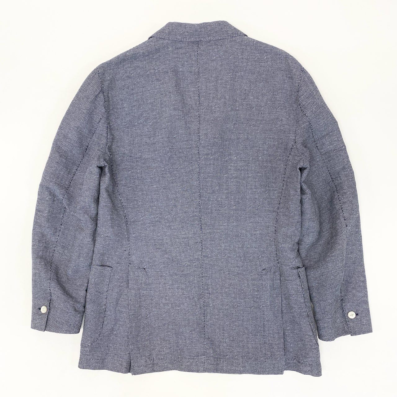 59k1 FINAMORE NAPOLI フィナモレ ナポリ イタリア製 テーラードジャケット ブレザー アンコンジャケット 48 ブルー メンズo07t