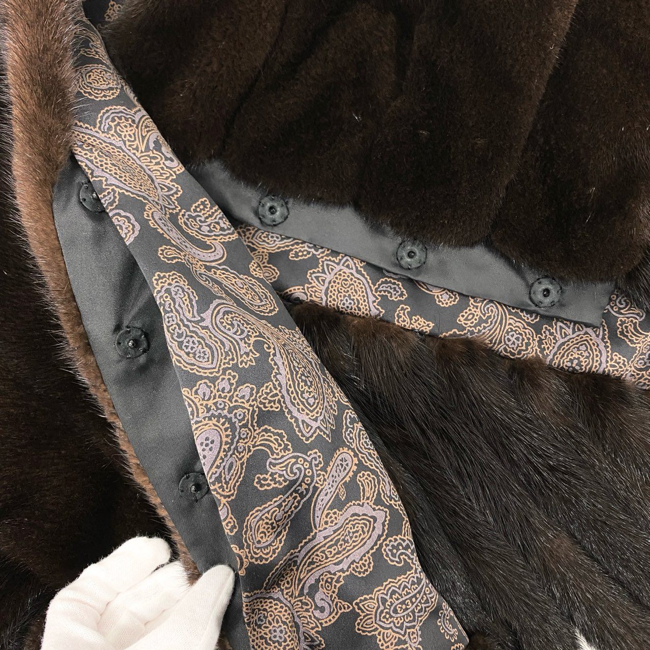 67K18 《美品》 EMBA エンバ BKACKGLAMA ブラックグラマ デミバフミンク フリンジケープ ブラウン 最高級本毛皮 コート ショール マフラー MINK FURt18r