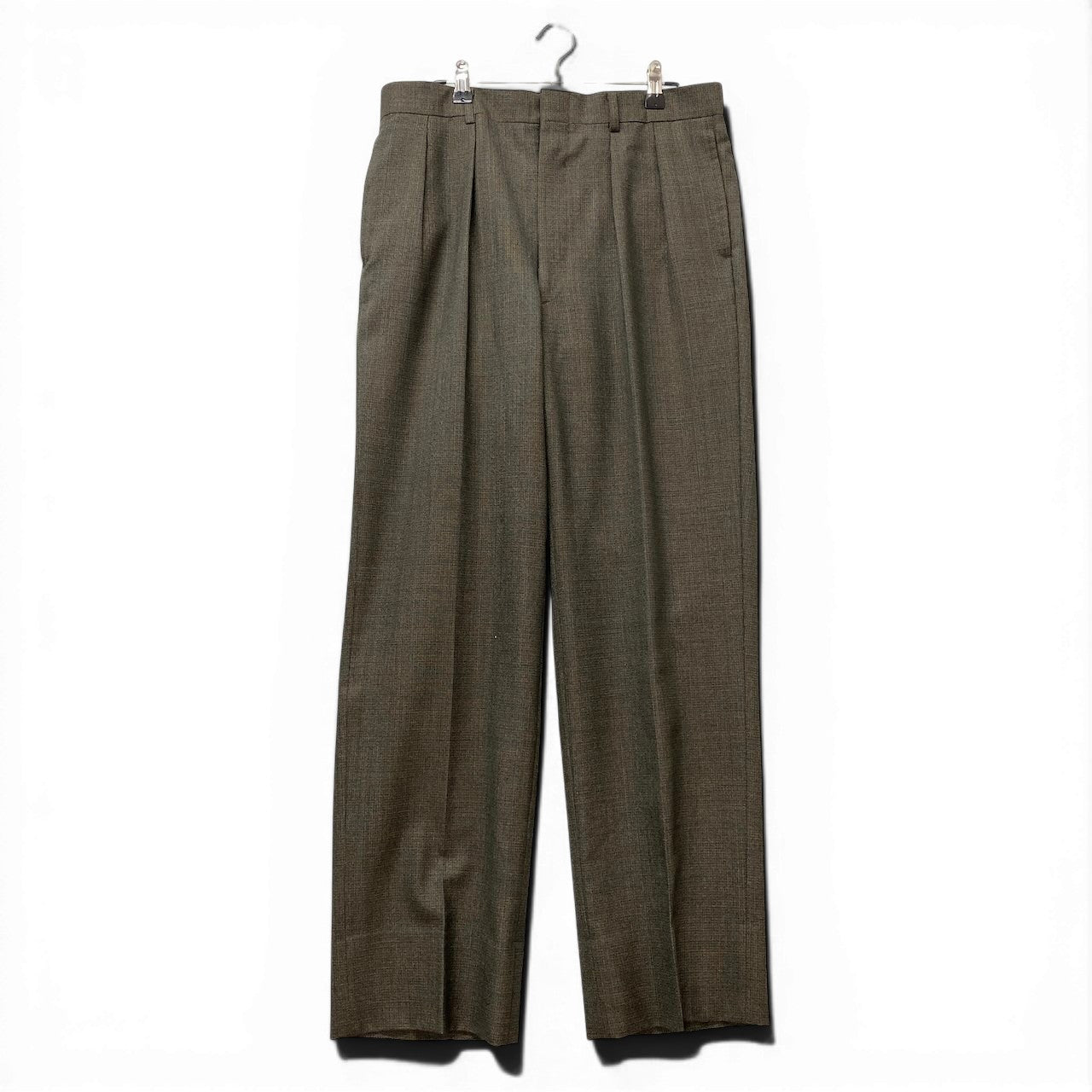 85g7 BURBERRY LONDON バーバリー セットアップスーツ ダブルブレスト チェック柄 サイズAB6 ブラウン系 ウール メンズ 紳士服o07t