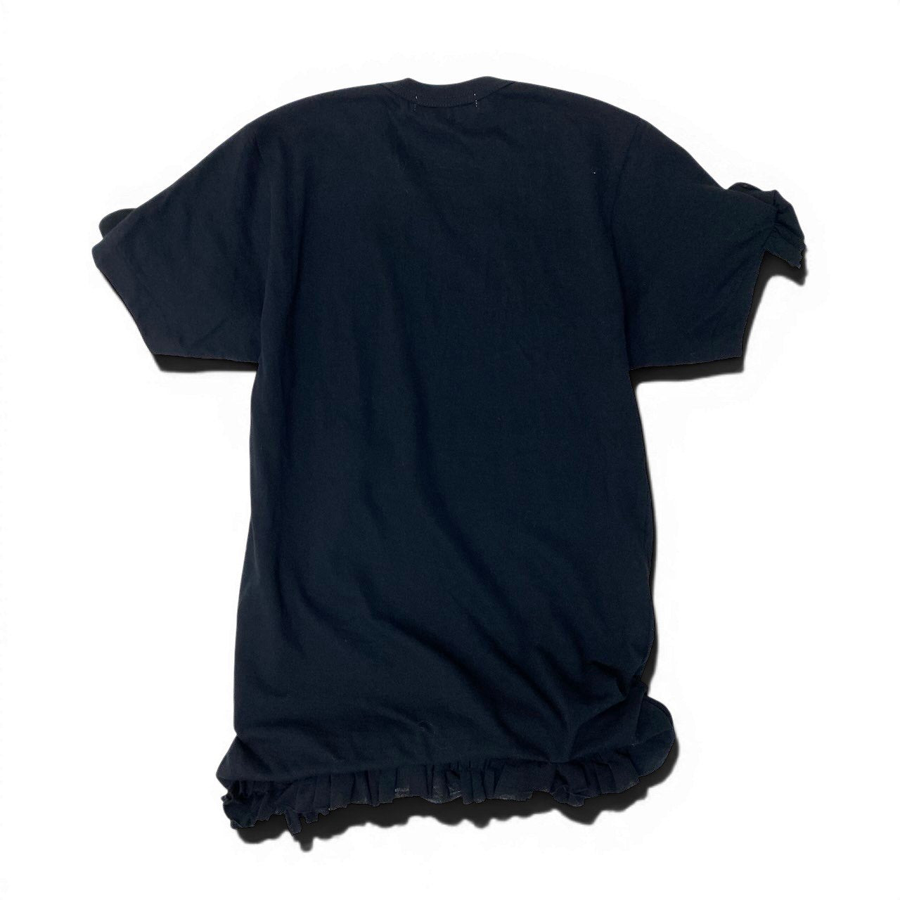 Af8 COMME des GARCONS コムデギャルソン コットン フリルデザイン 半袖カットソー AD2012 サイズXS ブラック レディース 女性用u02t