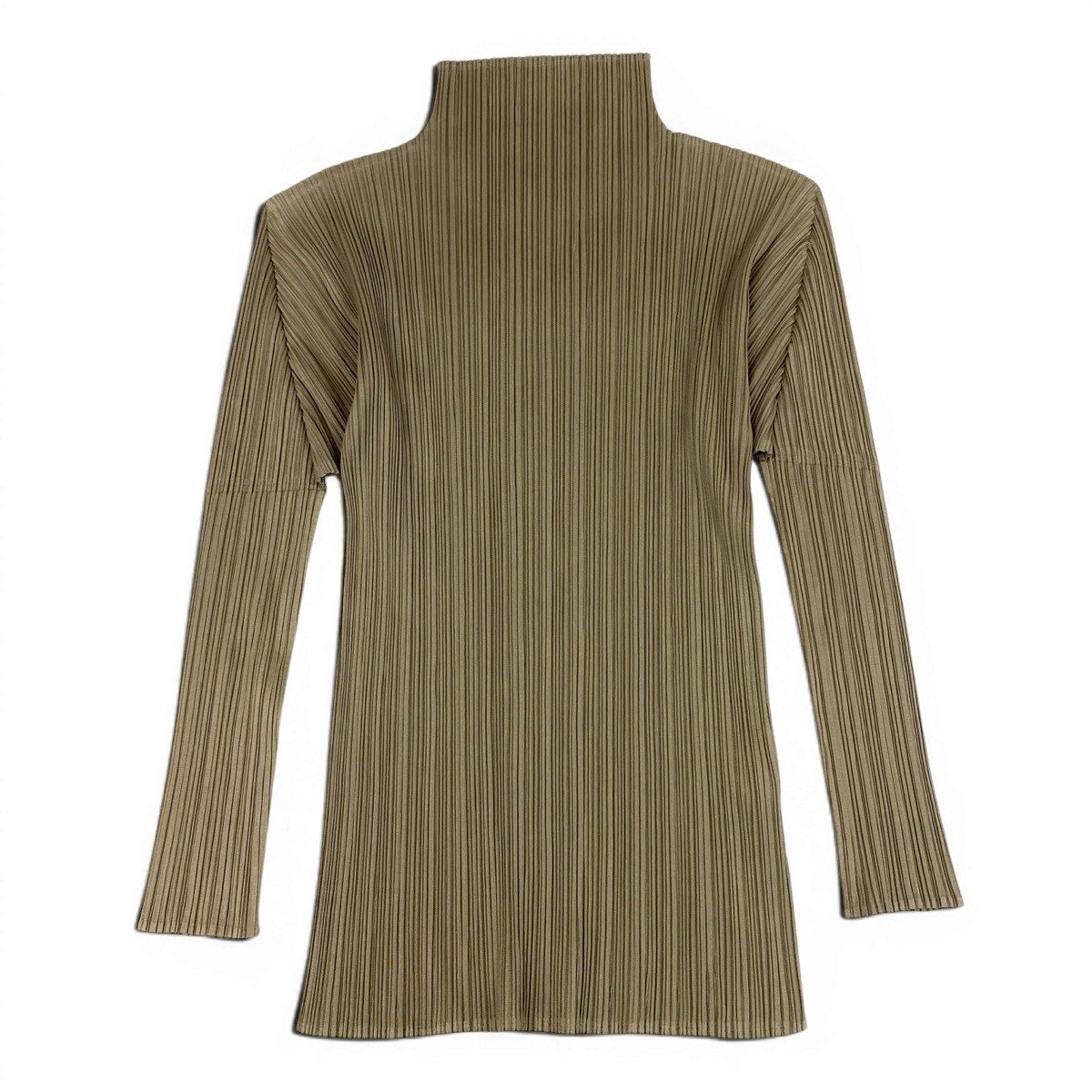 Ag10 PLEATS PLEASE プリーツプリーズ ロングスリーブ カットソー プリーツ加工 PP61-JK304 サイズFree グリーン系 ポリエステル100％ レディースu02t